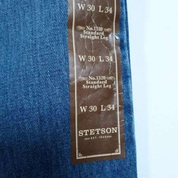 NWT Stetson Western 1520 Standard Fit Jeans sz 30 x 34 - Picture 5 of 7